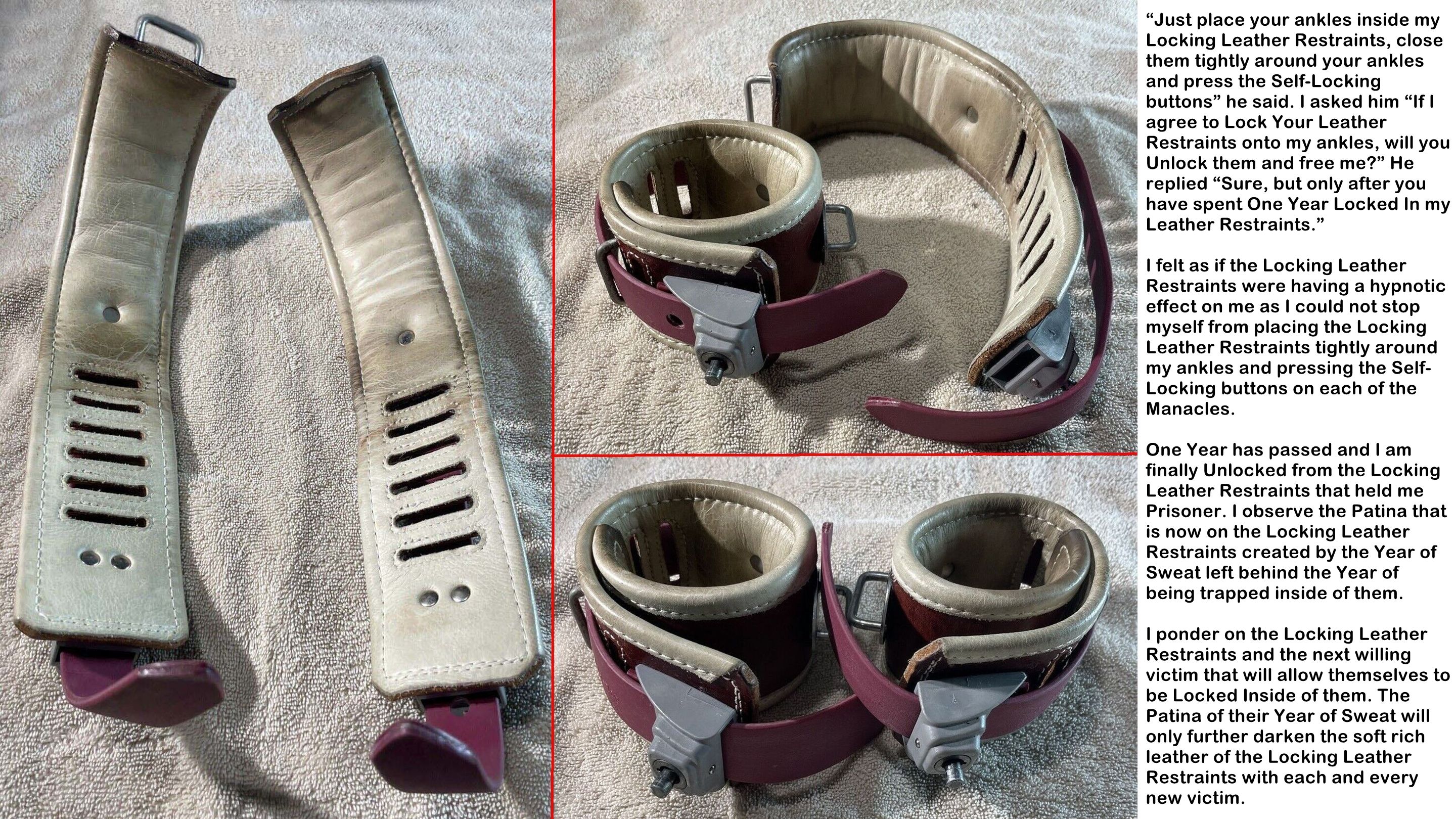 One Years Sweat Being Locked In Leather Restraints by ...