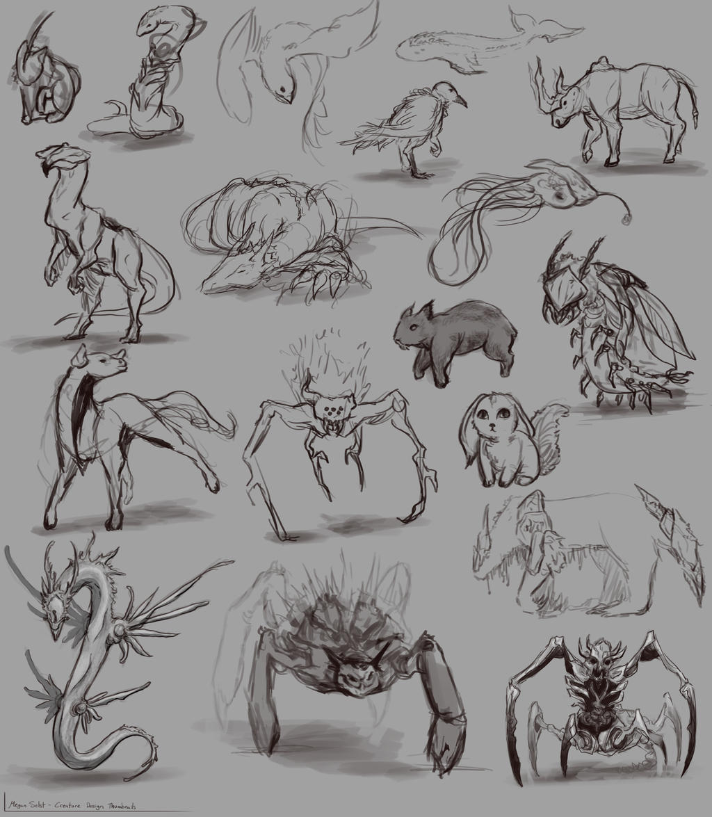Creature Thumbnails By Megansconceptart On Deviantart Creature Thumbnails By Megansconceptart On Deviantart