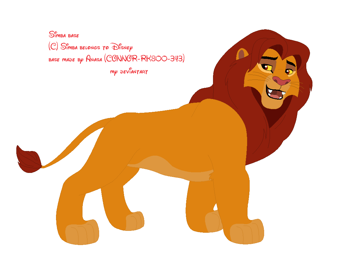 Simba Base by CONNOR-RK800-343 on DeviantArt