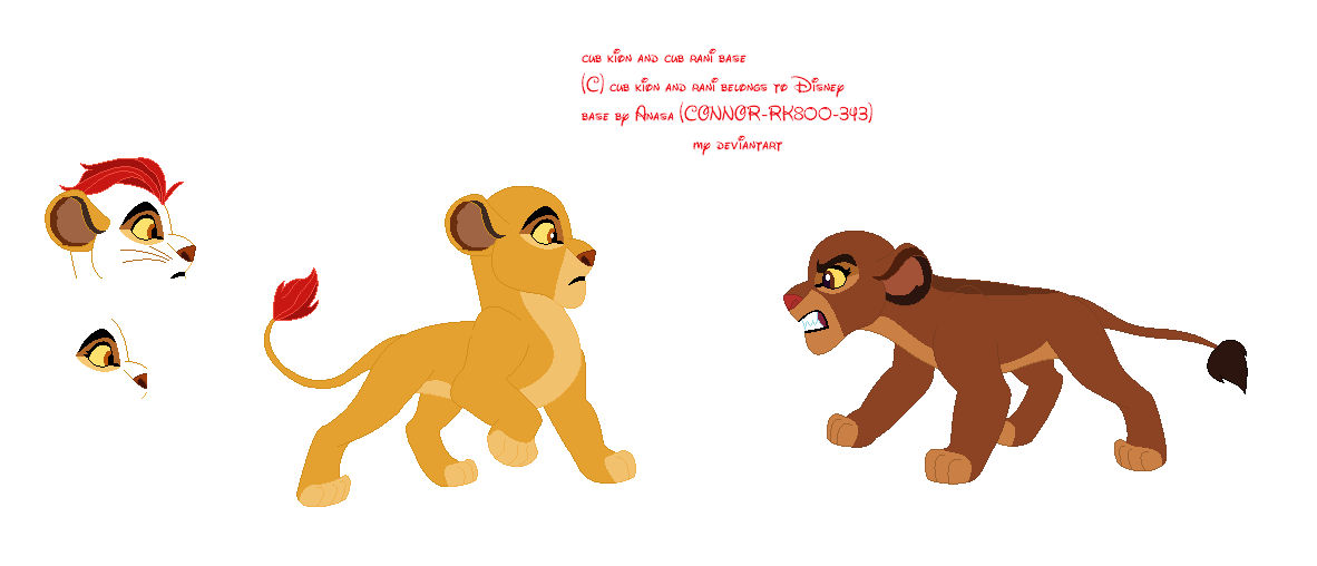Cub Kion And Cub Rani Base by CONNOR-RK800-343 on DeviantArt