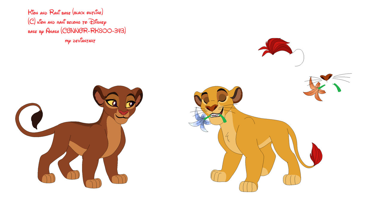 Kion Rani Base Kion And Rani Base 12 (black Outline) by CONNOR-RK800-343 on DeviantArt