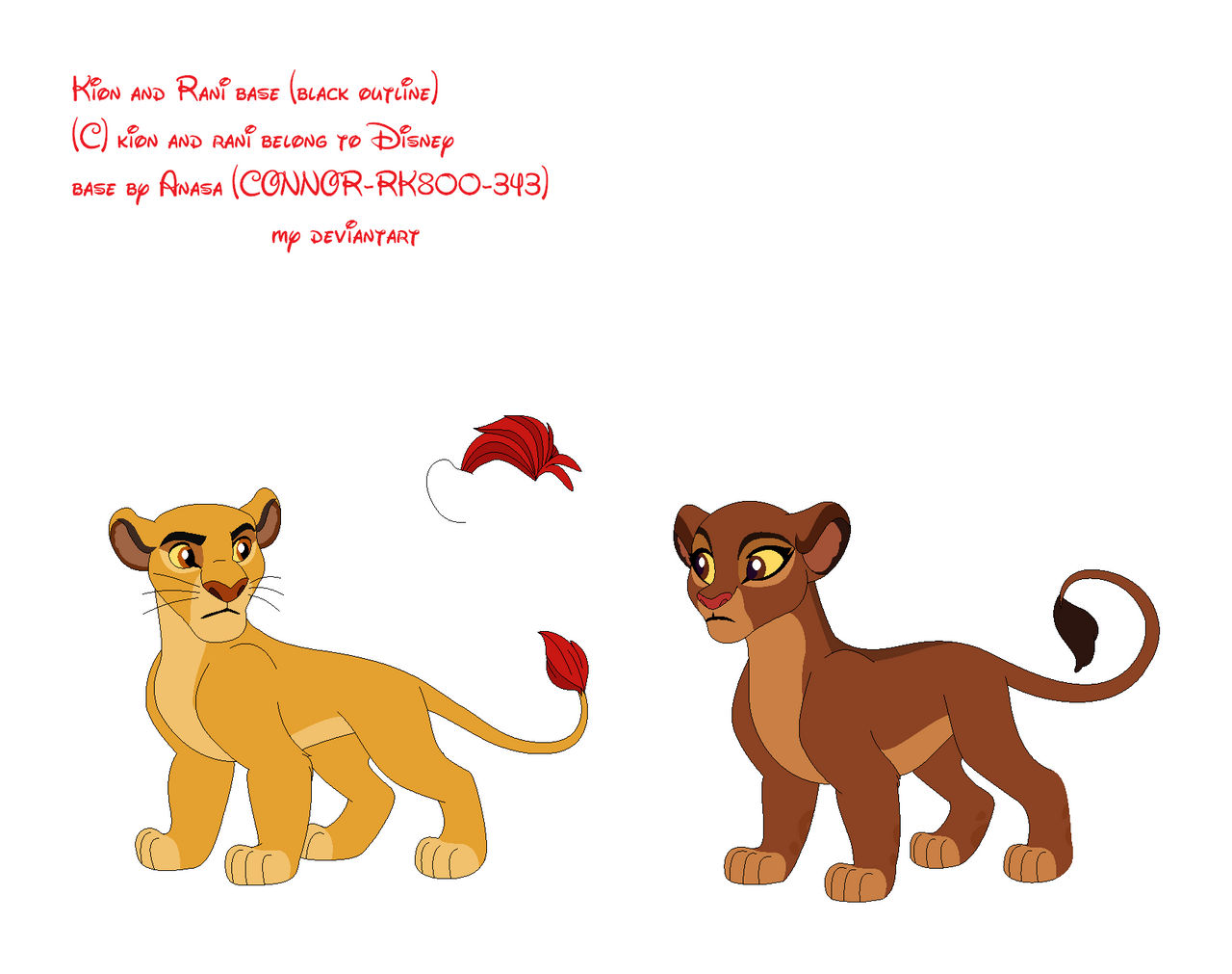 Kion Rani Base Kion And Rani Base 14 (black Outline) by CONNOR-RK800-343 on DeviantArt