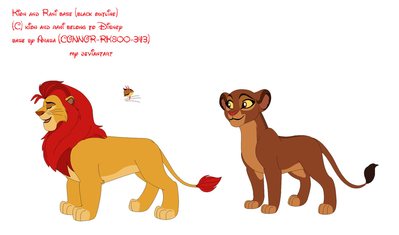 Kion Rani Base Kion And Rani Base 16 (black Outline) by CONNOR-RK800-343 on DeviantArt