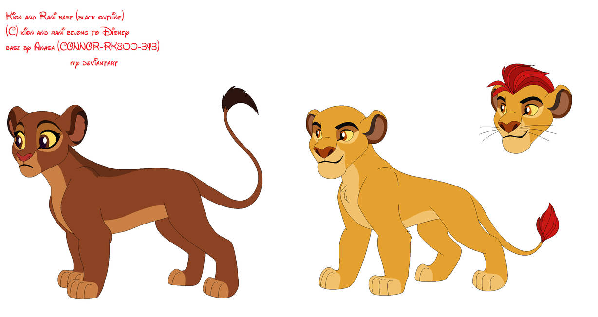 Kion Rani Base Kion And Rani Base 17 (black Outline) by CONNOR-RK800-343 on DeviantArt