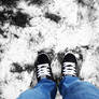 Feet in the snow