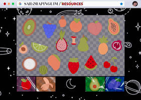 FRUIT STICKERS PACK | Poetticsailor