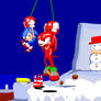 Sonic And knuckles Christmas Cake