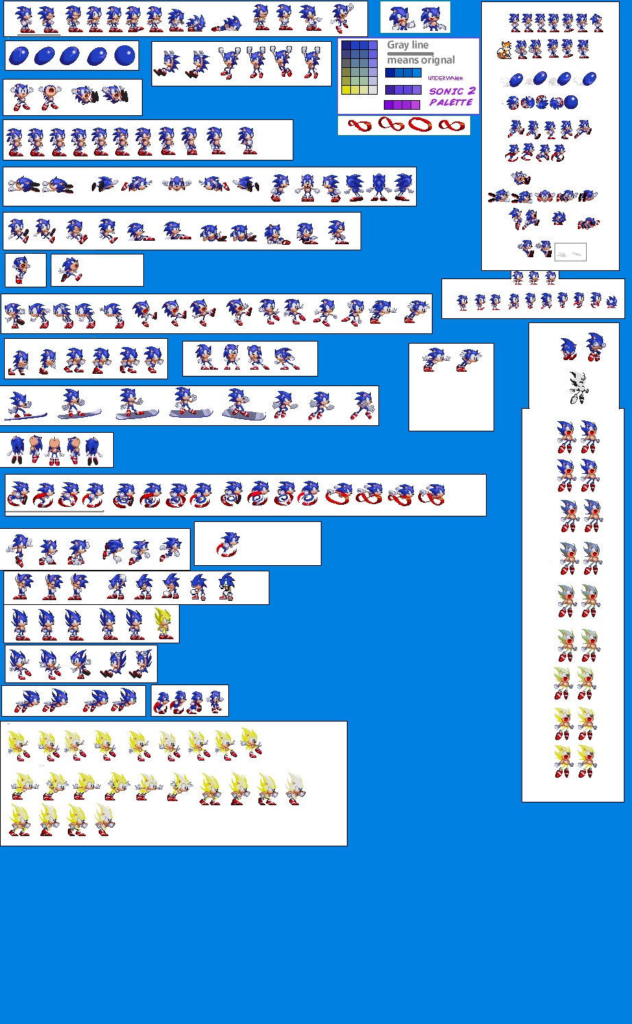 Sonic 3(Sonic 2 style) sprite sheet by souptaels on DeviantArt