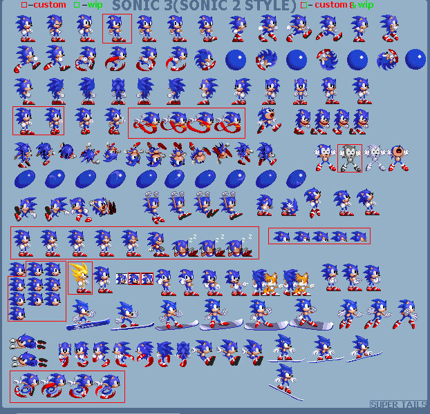 sonic 3 and 2 style sprites fixed by sdodn on DeviantArt