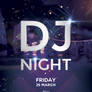 DJ Night Party Free PSD Flyer Template