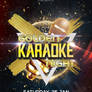 Golden Karaoke Night Free PSD Flyer Template