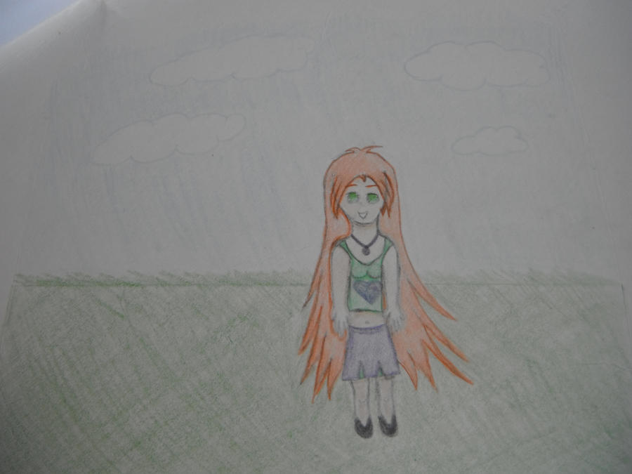 Red headed anime girl with background. by MadiminLee on DeviantArt