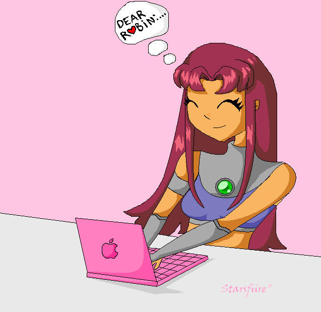 Starfire e-mailing Robin