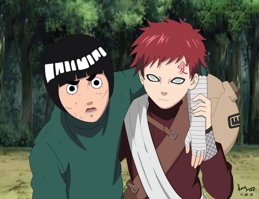Rock Lee and Gaara by karalizzy on DeviantArt