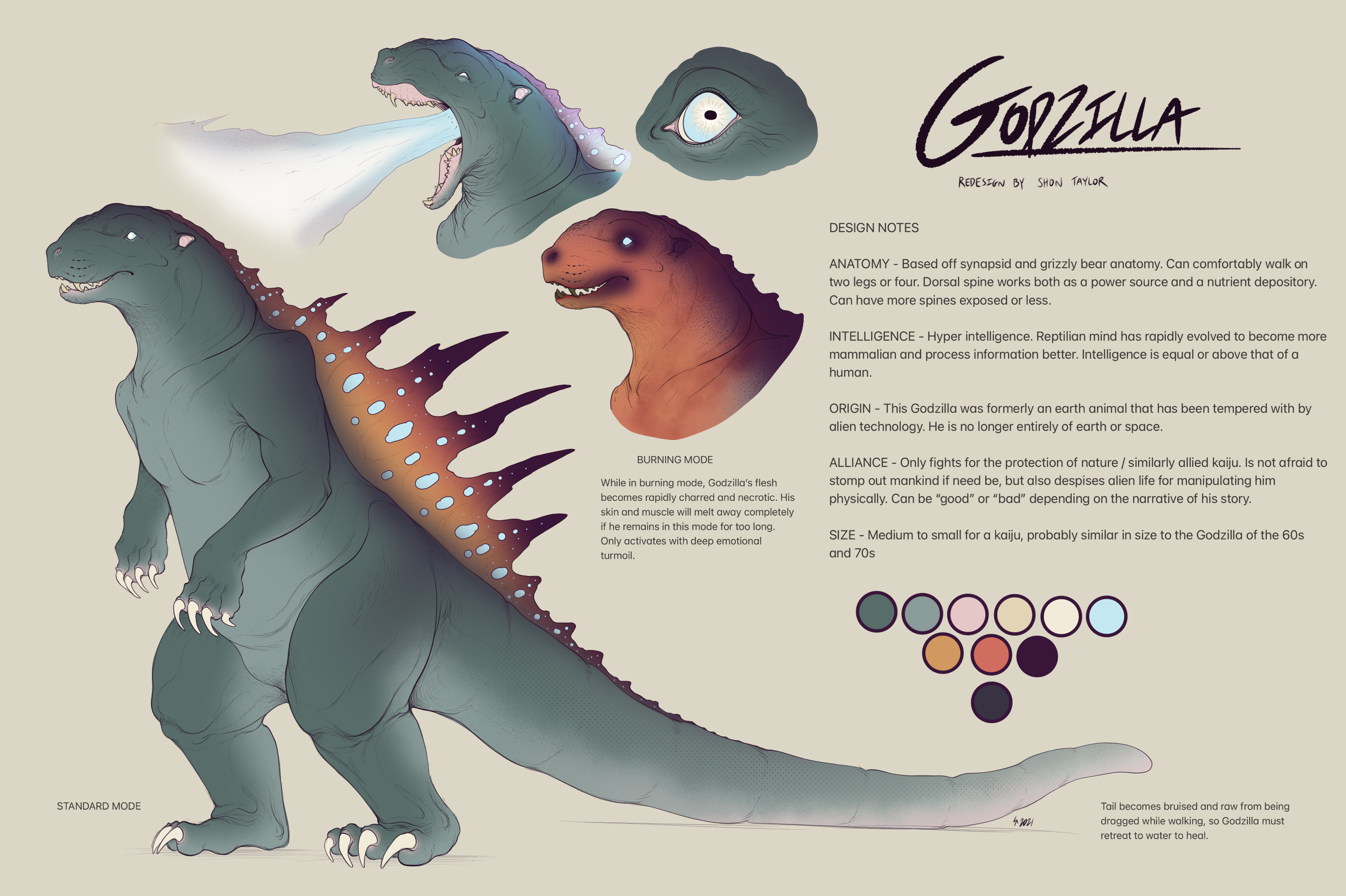 Humanized Godzilla Godzilla redesign by Shon2 on DeviantArt