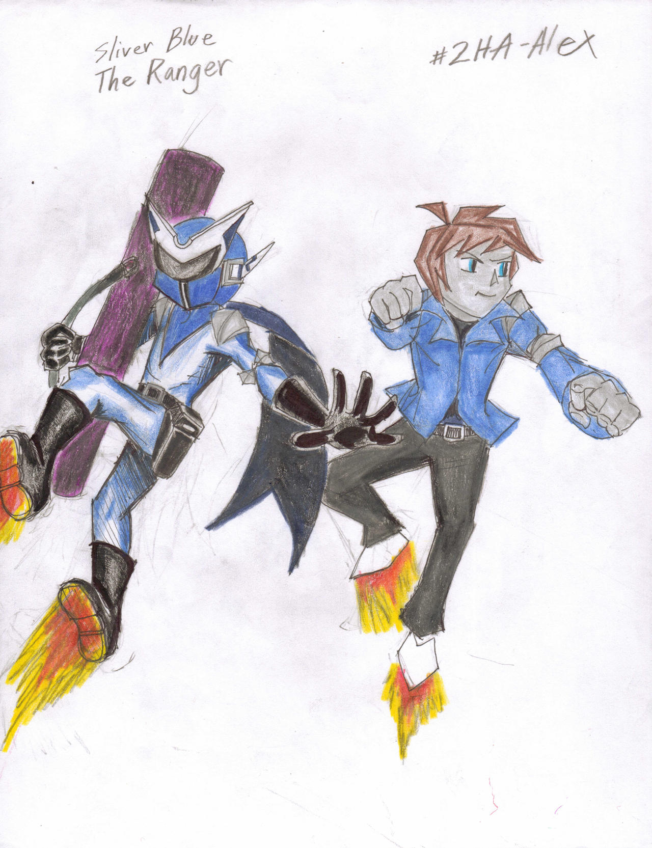 Robot Silver Ranger Alex the robot as Silver Blue Ranger -super hero by BoxcarChildren on ...