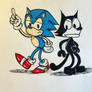 Classic Sonic and almost Classic Felix