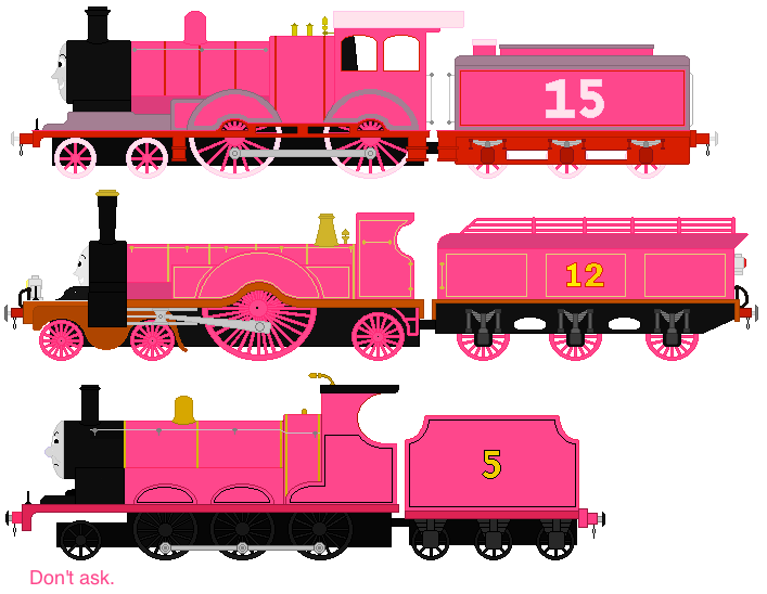 3 Pink Engines by steamdiesel on DeviantArt