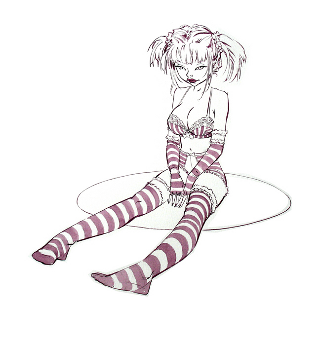 Lolita with stripes