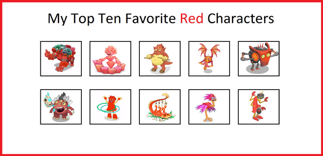 My Top ten favorite red characters from msm by serenitydarina87 on ...