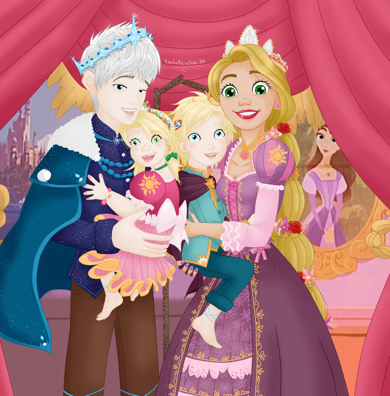 Royal Portrait Family : Jack/Rapunzel by Lawliette-chan on DeviantArt
