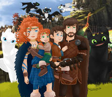 Chief Portrait Family : Hiccup/Merida