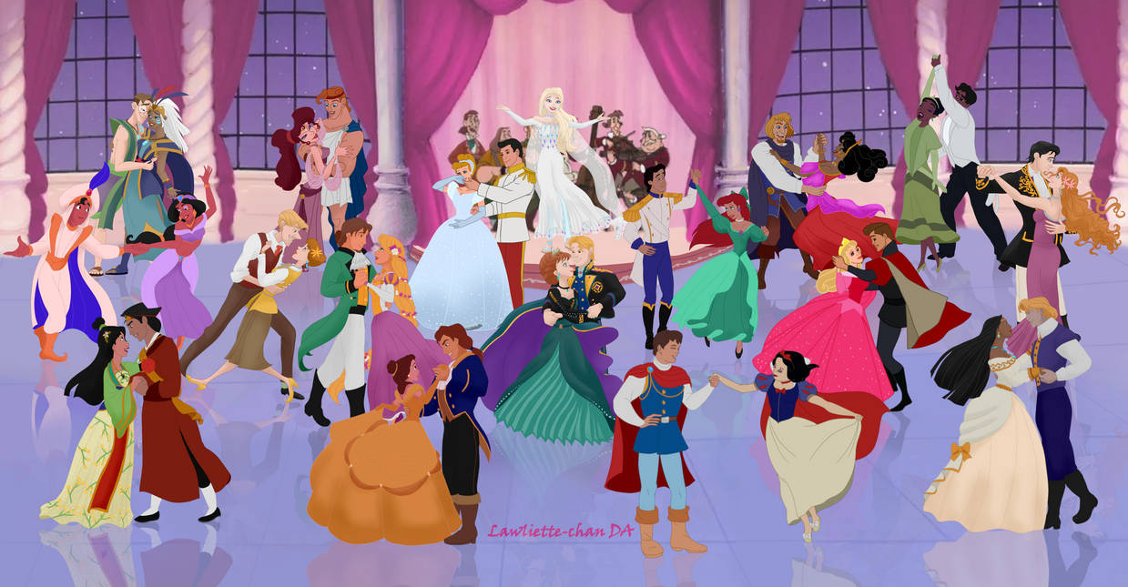 Disney Ballroom scene ~ by Lawliette-chan on DeviantArt