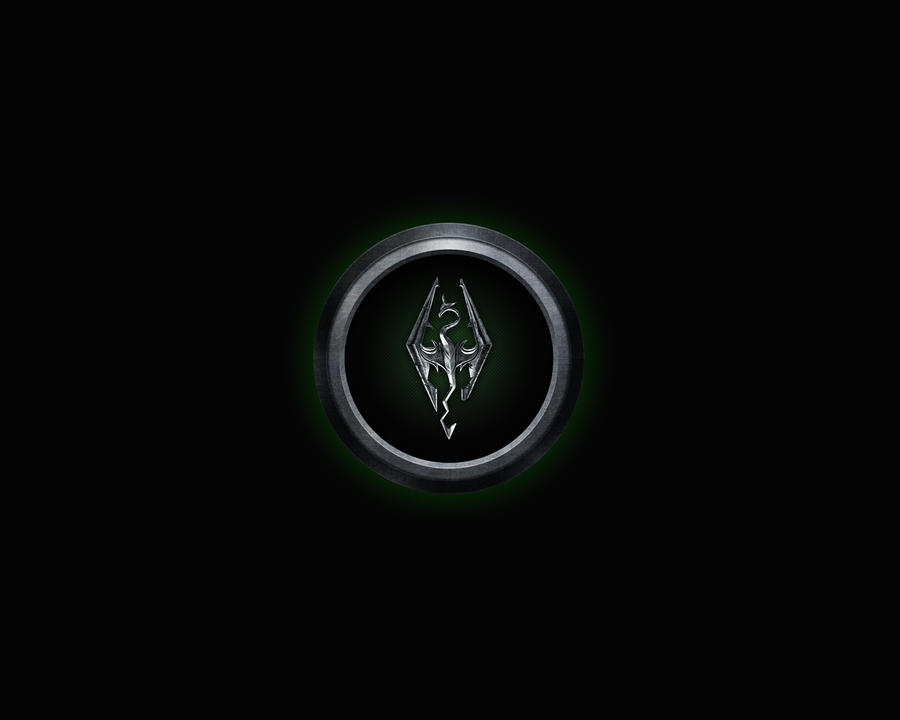 Skyrim Logo Green