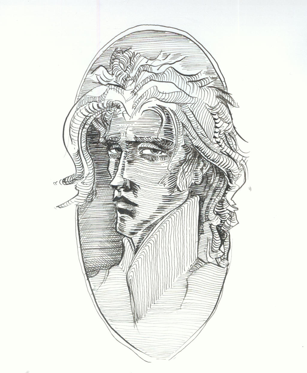 Character Inlines Character sketch using lines by bms-DA on DeviantArt