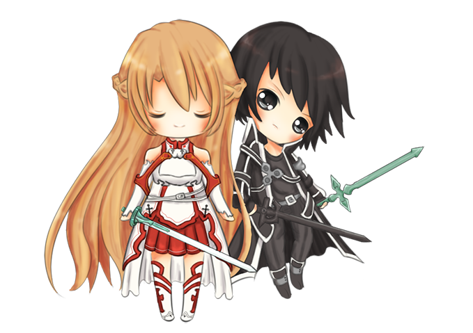 [ fan art ] Kirito + Asuna - Sword Art Online