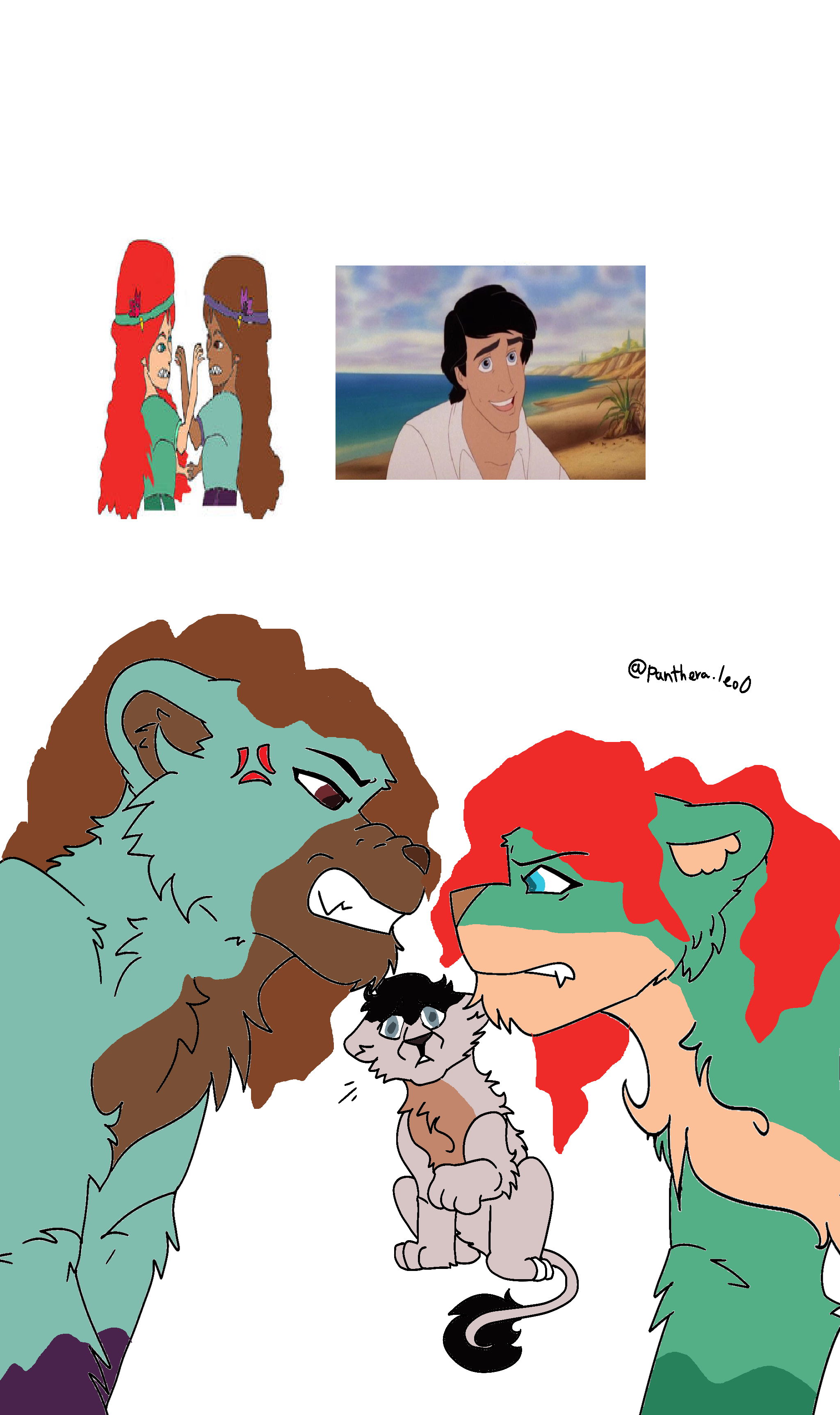 Ariel vs Ariel over Prince Eric by renhob27 on DeviantArt