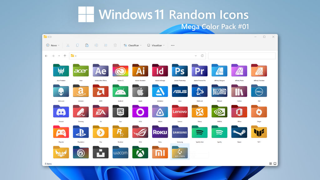 Windows 11 Random Icons Mega Color Pack #01 - Ảnh Đẹp