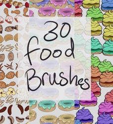 30 Food Brush Set For (Clip Studio Paint)