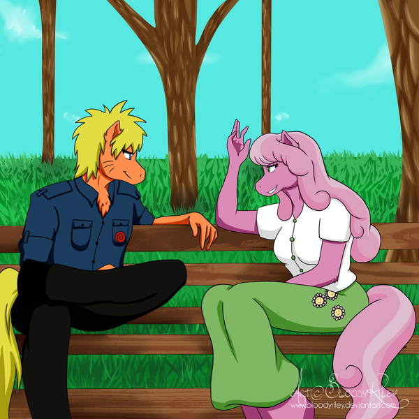 Equestrian Heroes Meeting Cherilee in the park