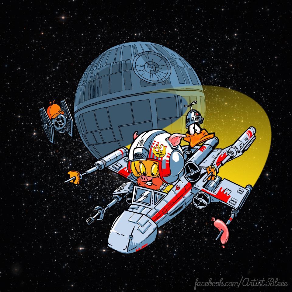 Porkins escapes the TIE fudder