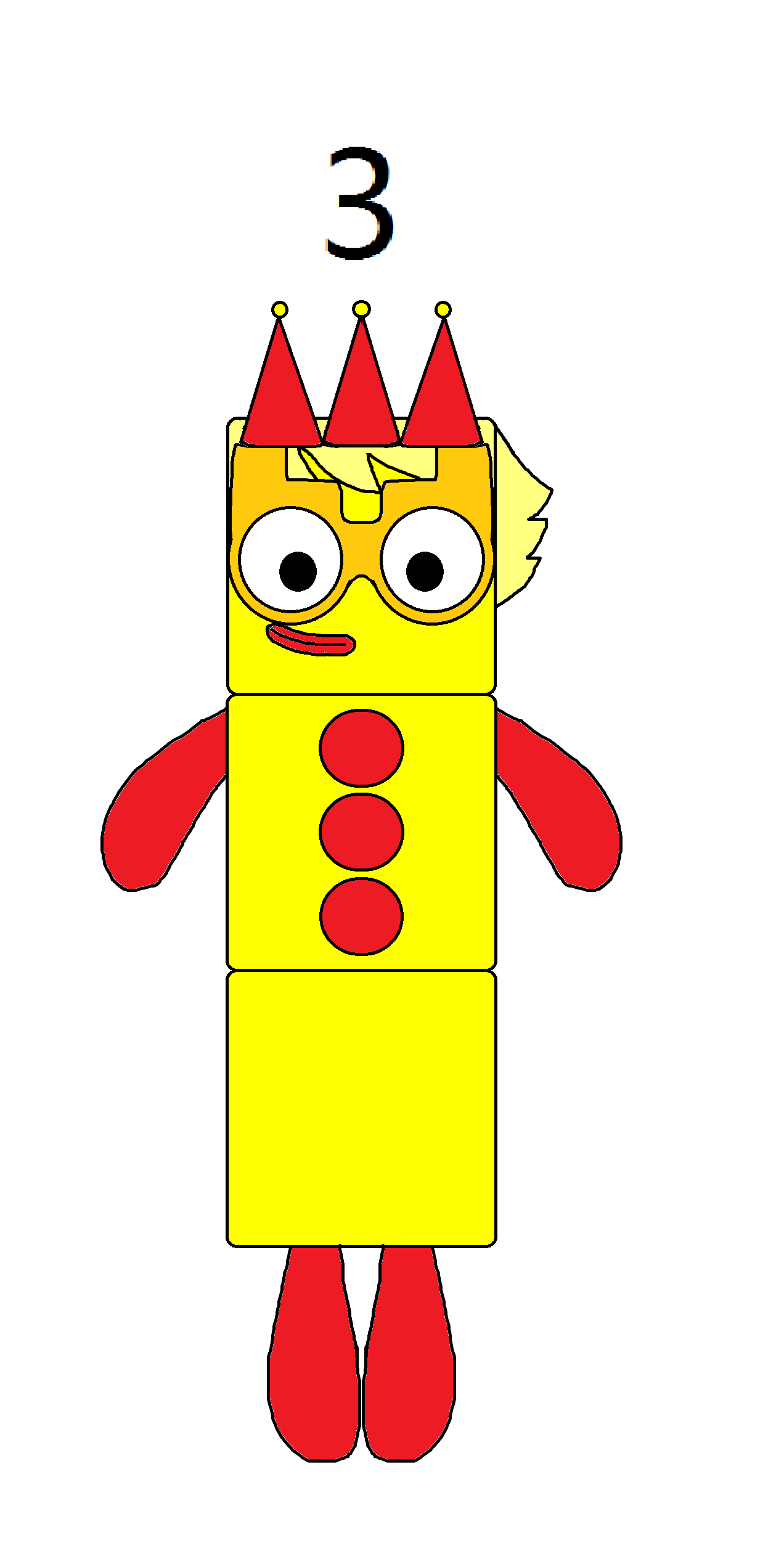 Number Blocks 3 Deviantart Numberblocks 3 Female by Vinaxiuzhen on DeviantArt