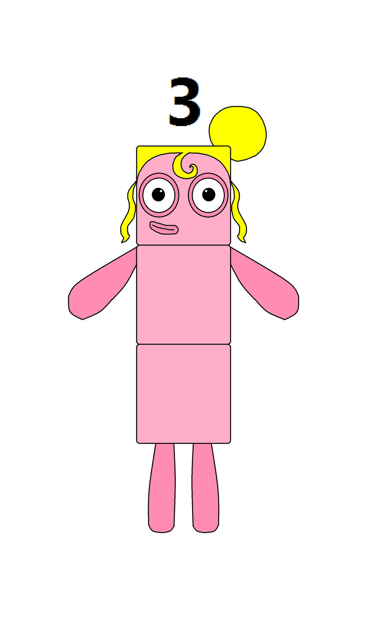 Numberblocks three girl Airy by Vinaxiuzhen on DeviantArt