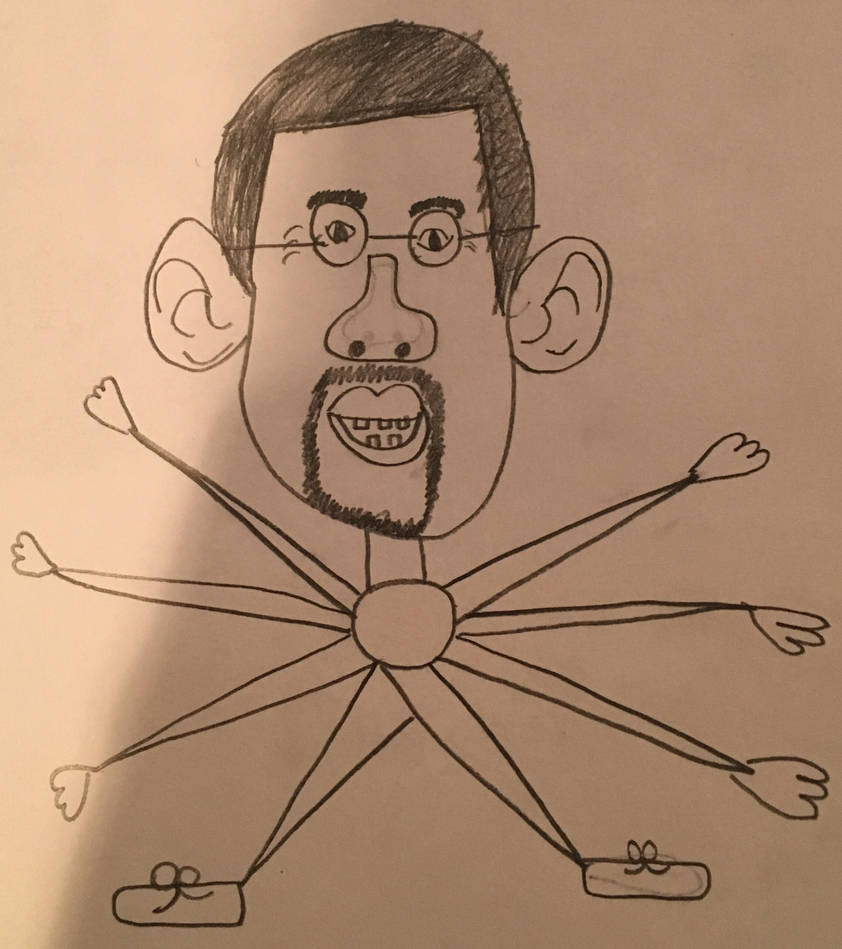 Ben Carson but his arm and legs are long by TheHemletBoy