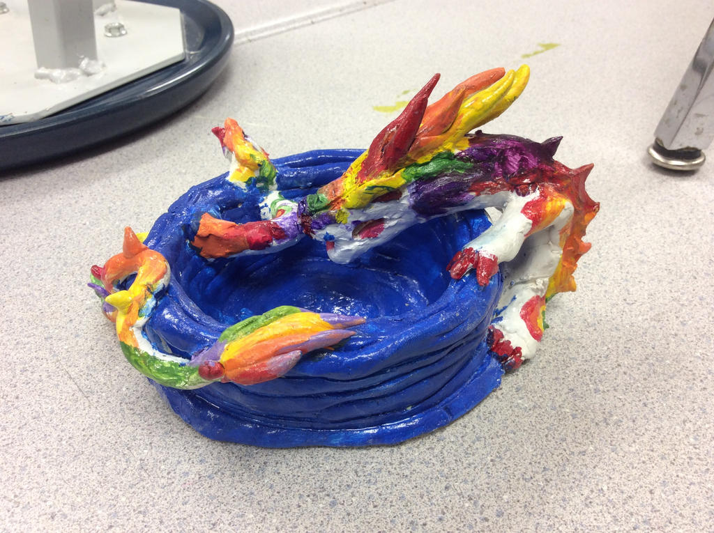 Eastern dragon skittles candy dish -without candy