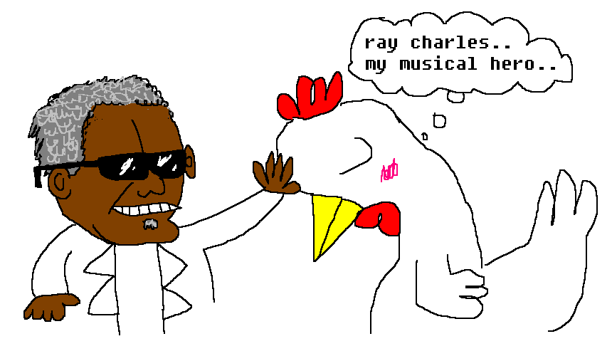 Ray Charles Touching Hen