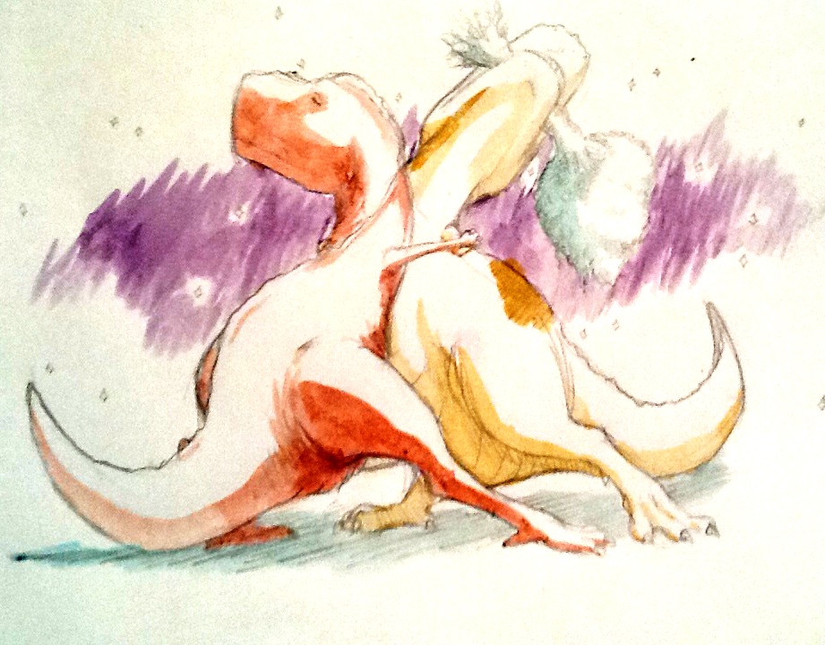 Jurassic bals -waterpainting-