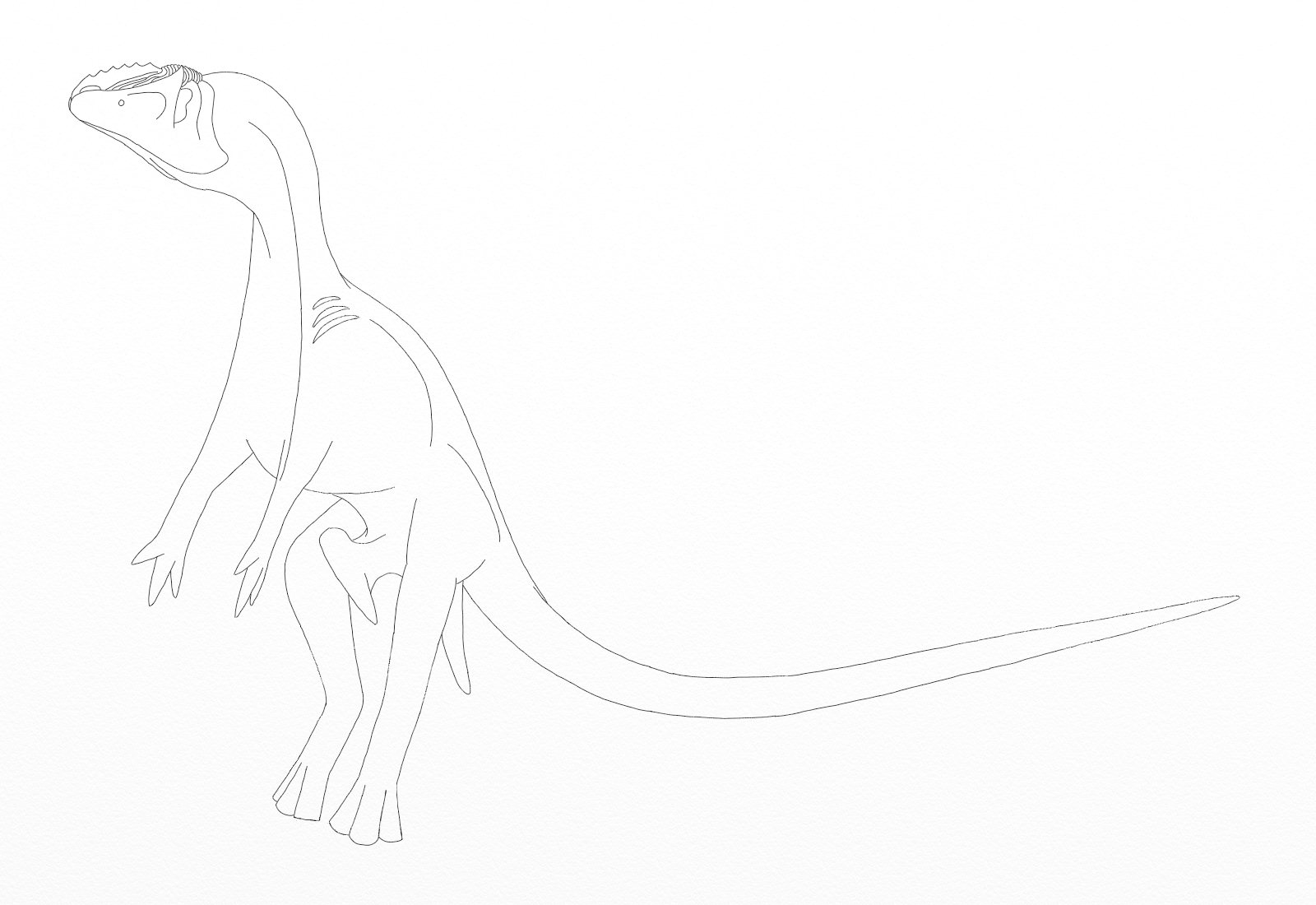 Barlowe's Yutyrannus - Lineart