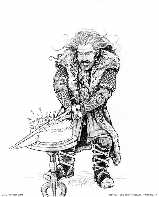 Thorin Oakenshield Cutting Cake