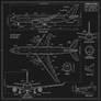 A330-200 Black and White Blueprint