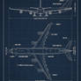 Airbus A340 Blueprint Aviation Poster