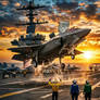 Epic Cinematic F-35B VTOL on Aircraft Carrier