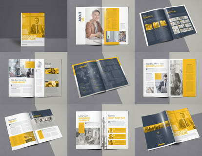 Corporate Brochure 16 Pages A4 Template InDesign