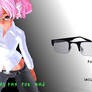 Glasses.pmx and Lens.fx for MMD