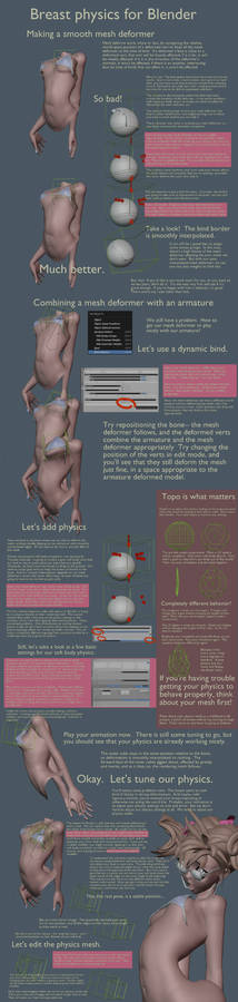 Integrating soft body breast physics for Blender