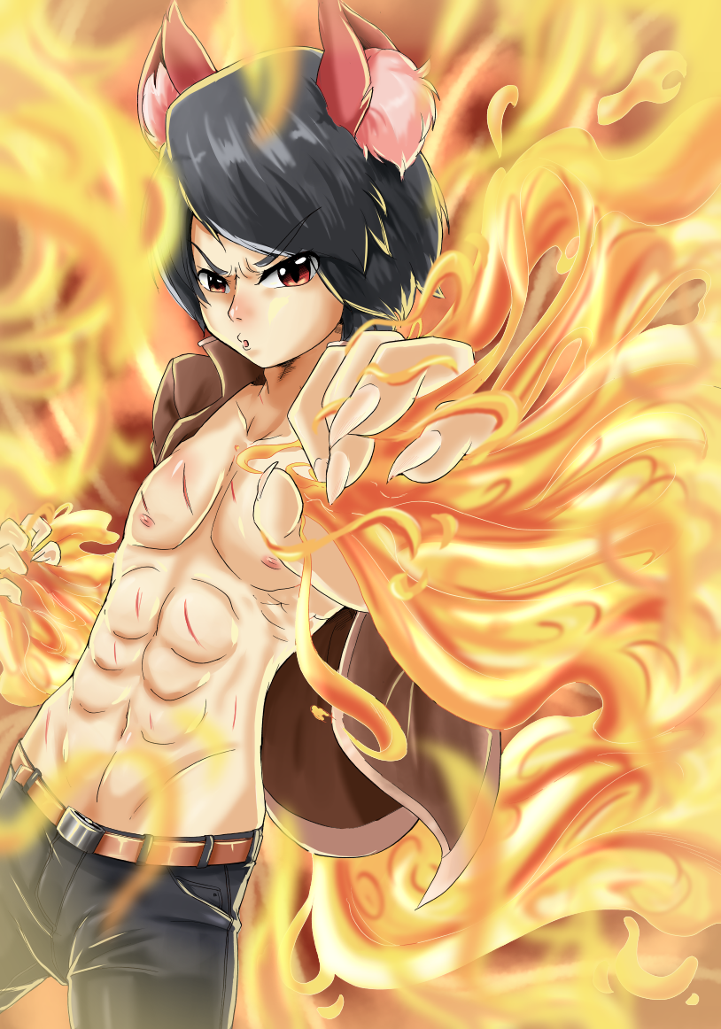 neko boy en fuego (request)